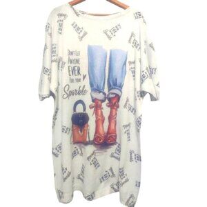 Don't Dull Your Sparkle Sweater Shoes White One Size See Photos -Measurements